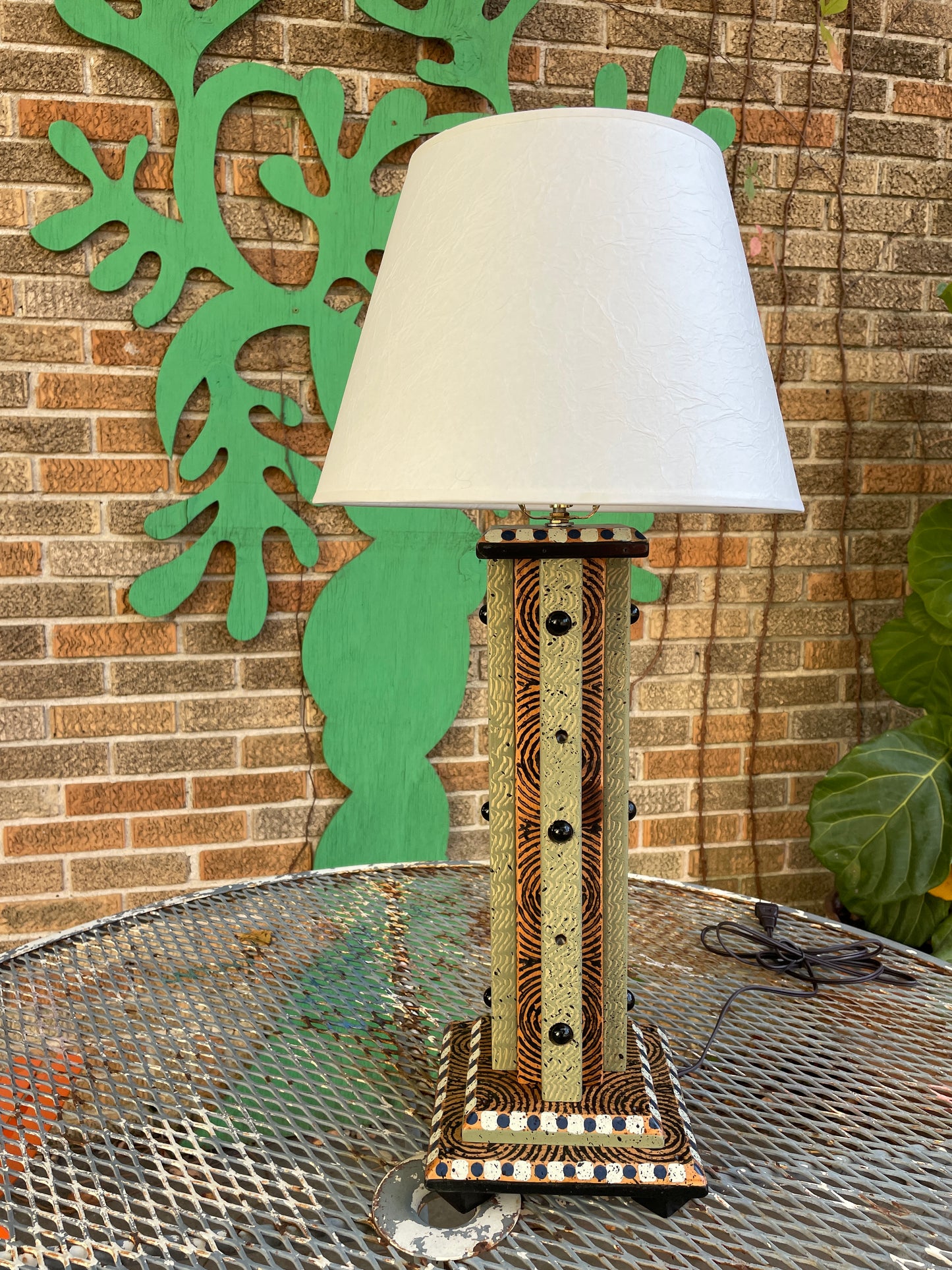 David Marsh M&T Table Lamp- Moss & Black