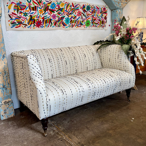 White Upholstered Turkish Textile/Rug Sofa