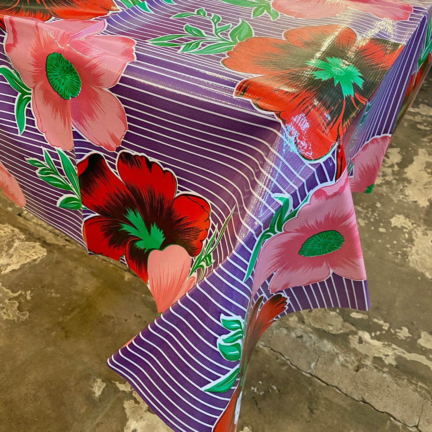 Mexican Oilcloth Tablecloth- 48"x48"