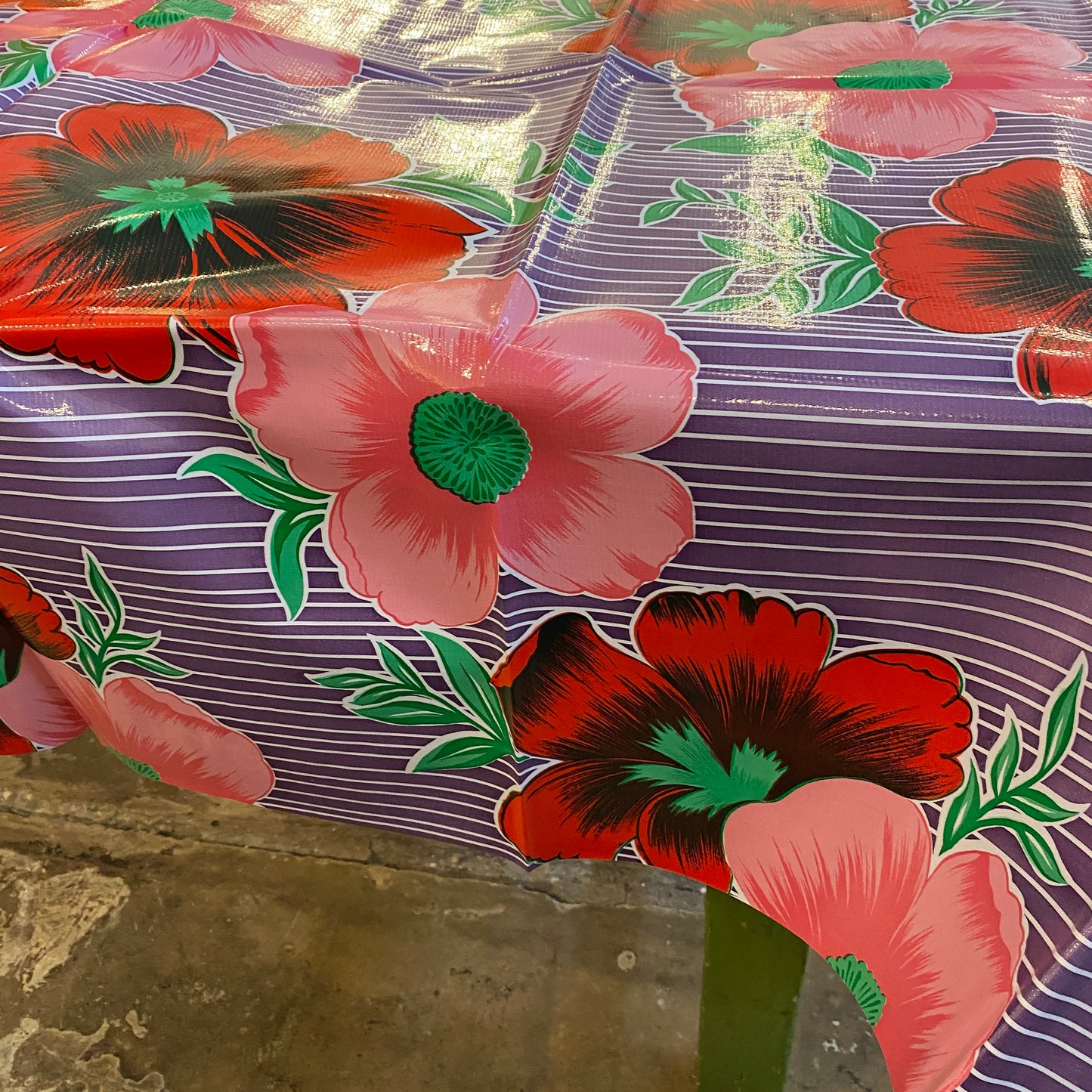Mexican Oilcloth Tablecloth- 48"x48"
