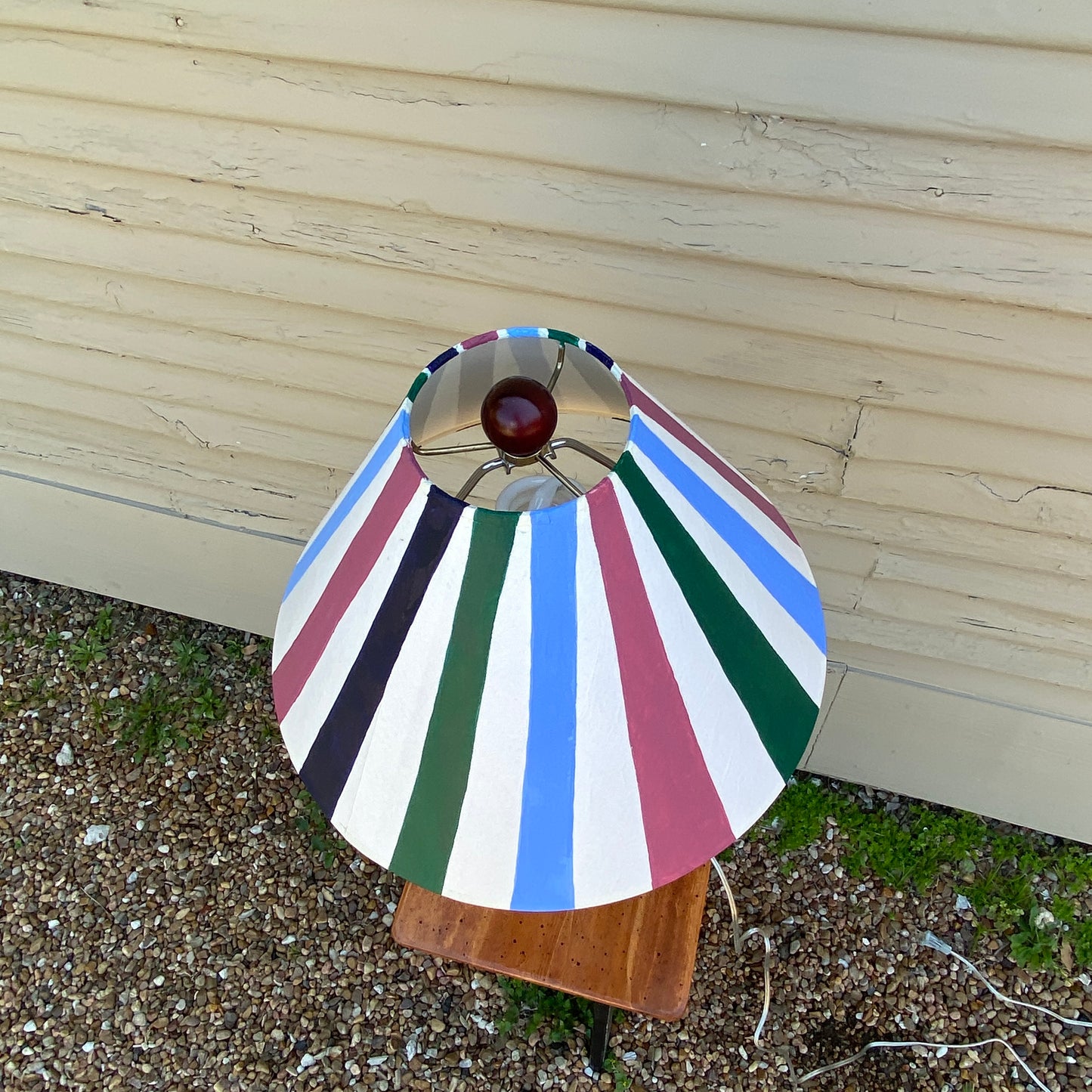Hand Painted Spheres and Stripes Lamp