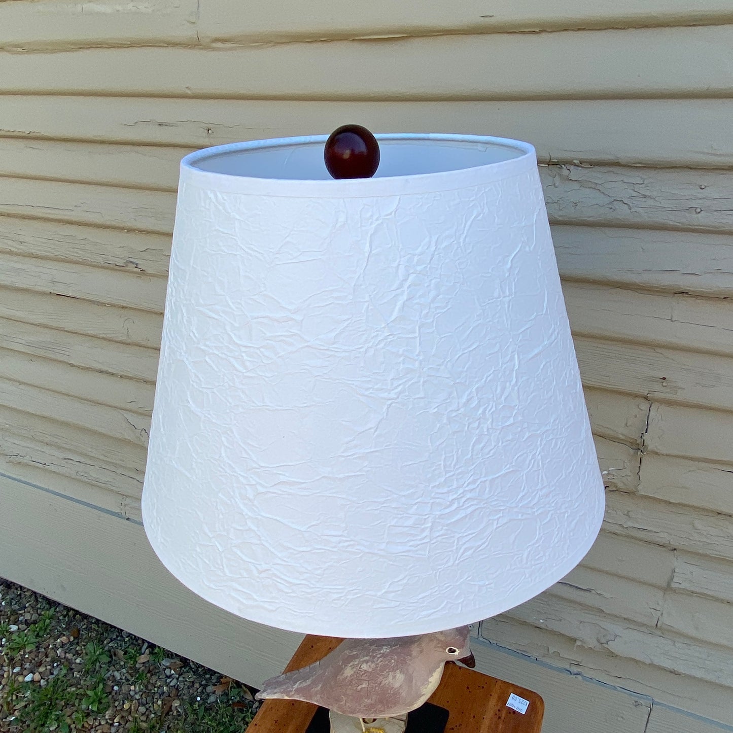 Dove Figurine Lamp with Paper Shade