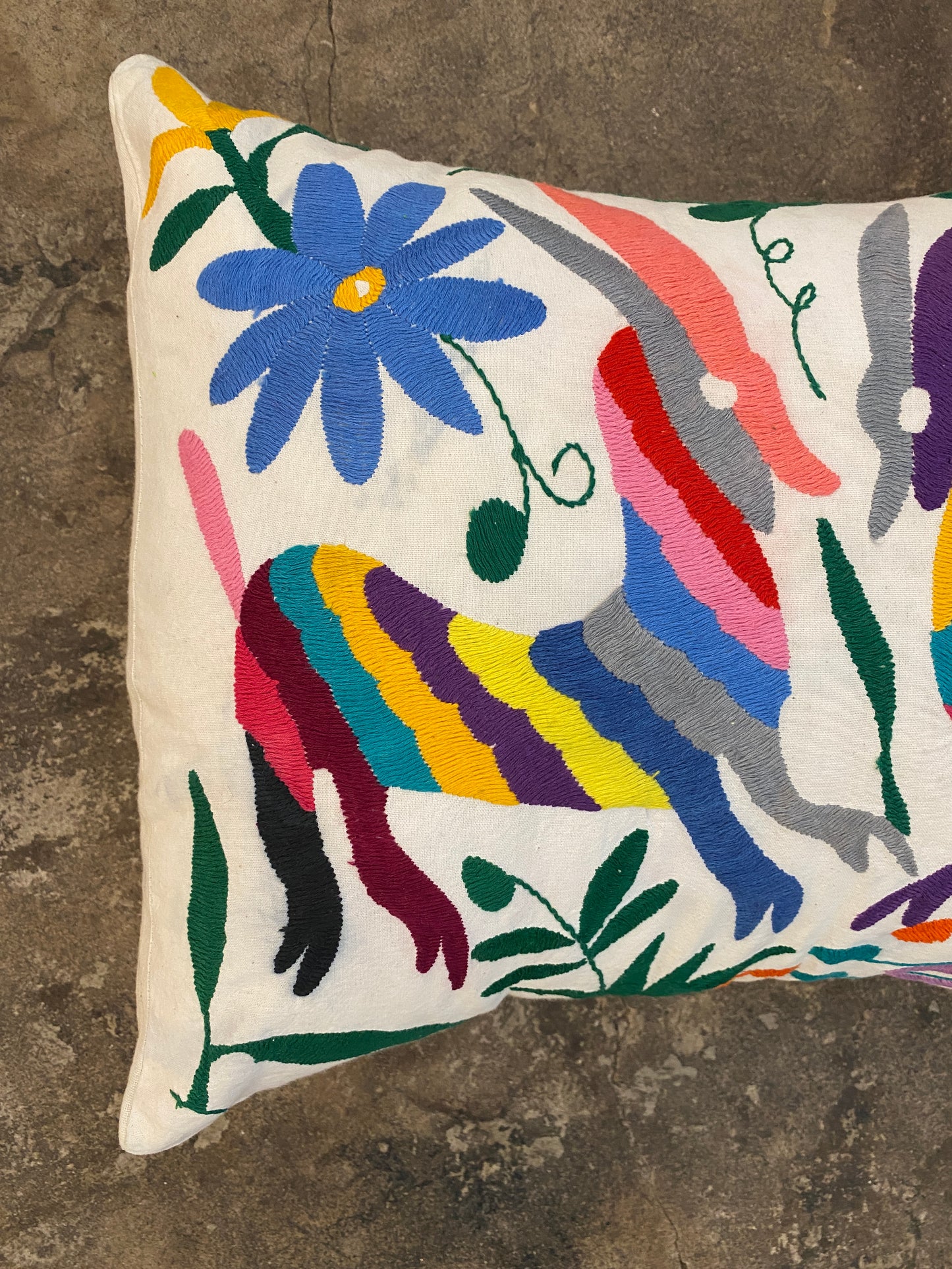 Otomi Embroidery Pillow- B