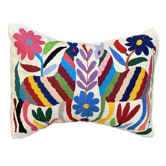 Otomi Embroidery Pillow- C