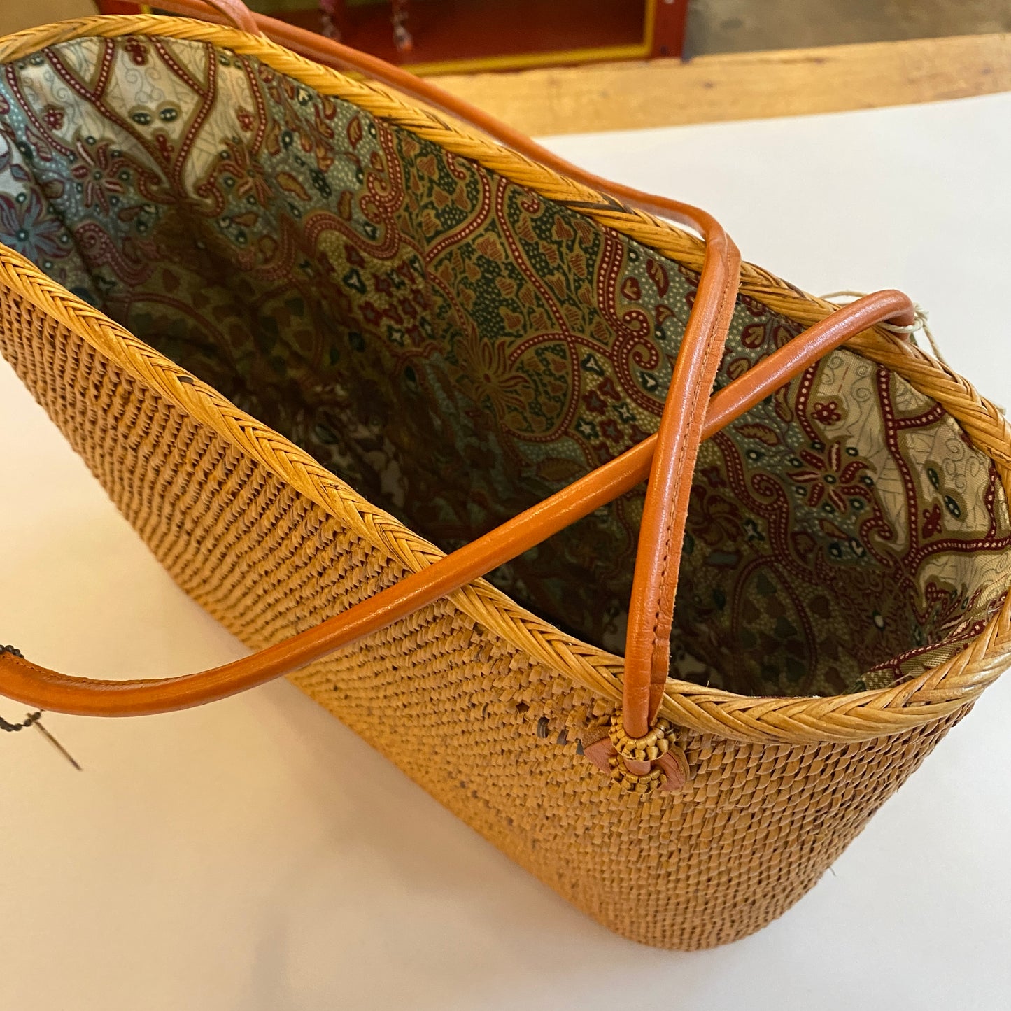Ata Wicker Tote Bag- Medium