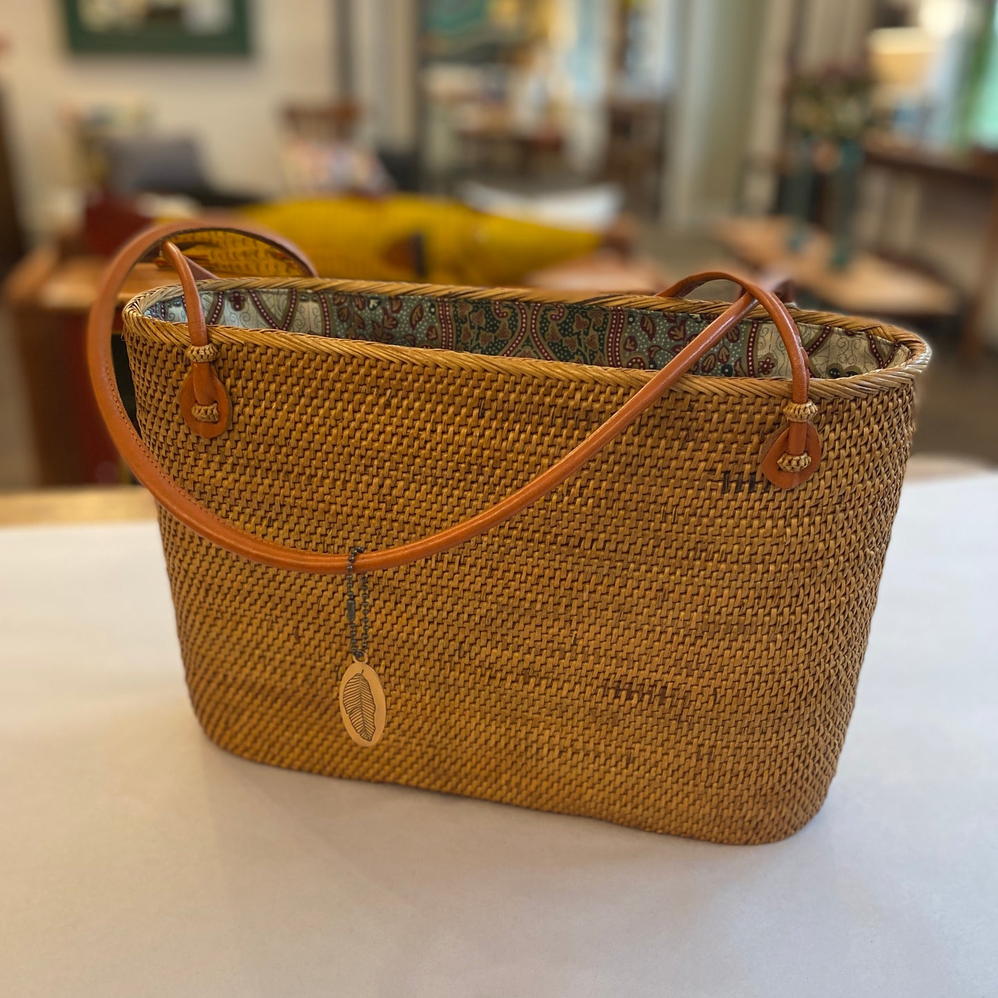Ata Wicker Tote Bag- Medium