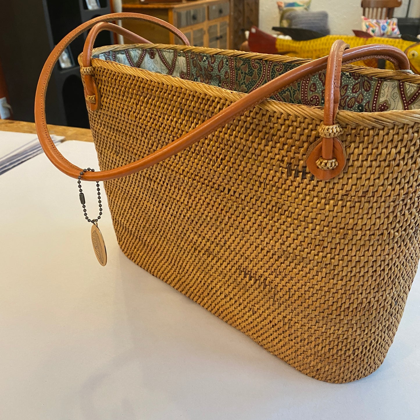 Ata Wicker Tote Bag- Medium