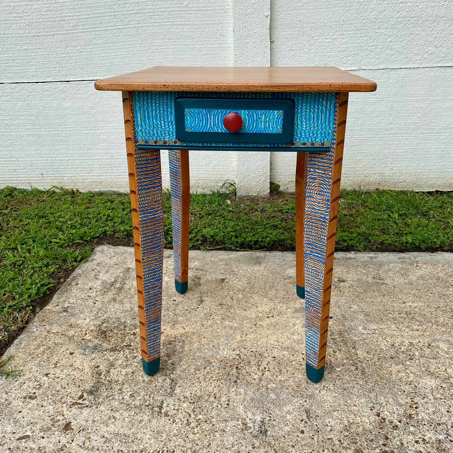 David Marsh 22” Side Table with Drawer
