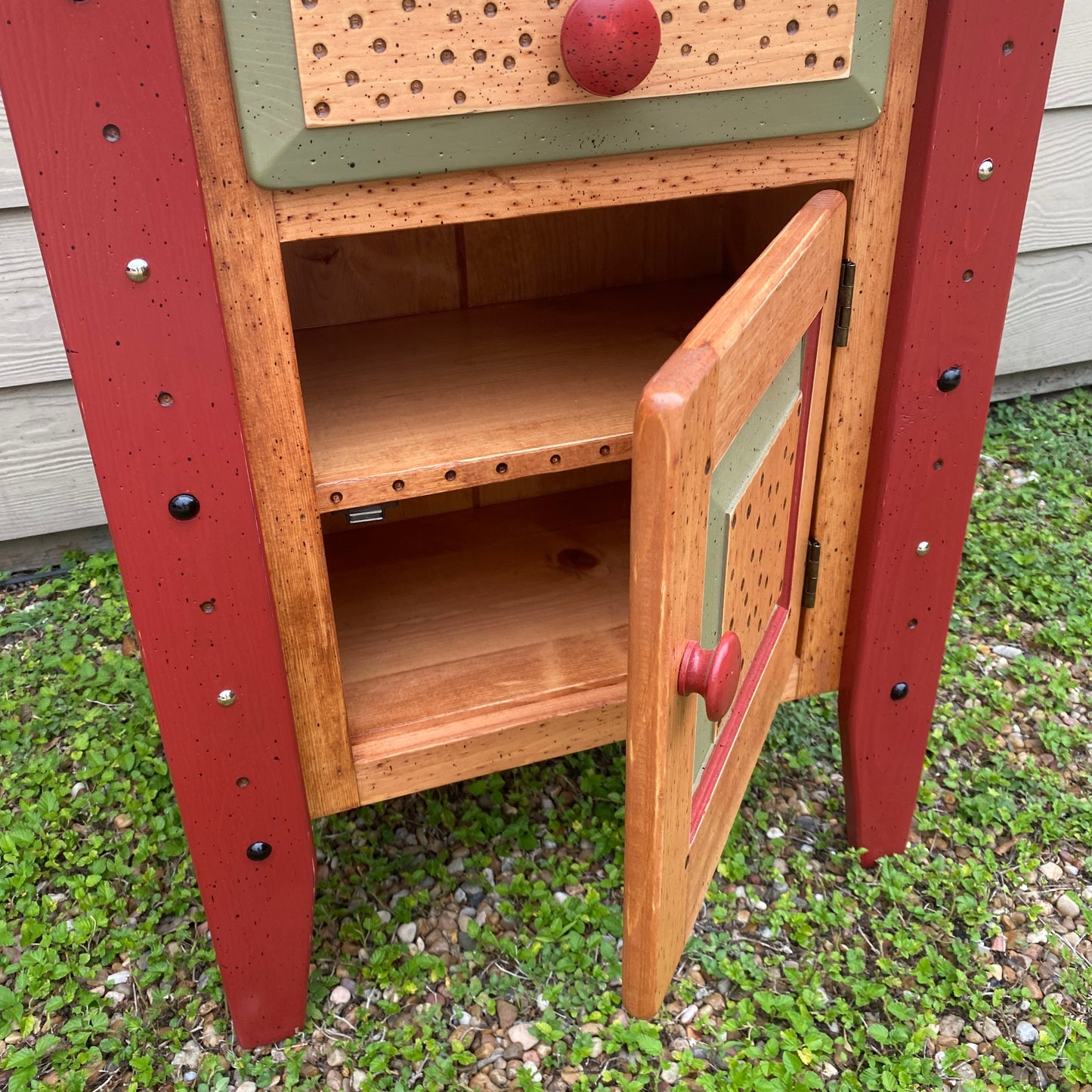 Tommy Lewis Marsh Style Nightstand on Legs with Drawer