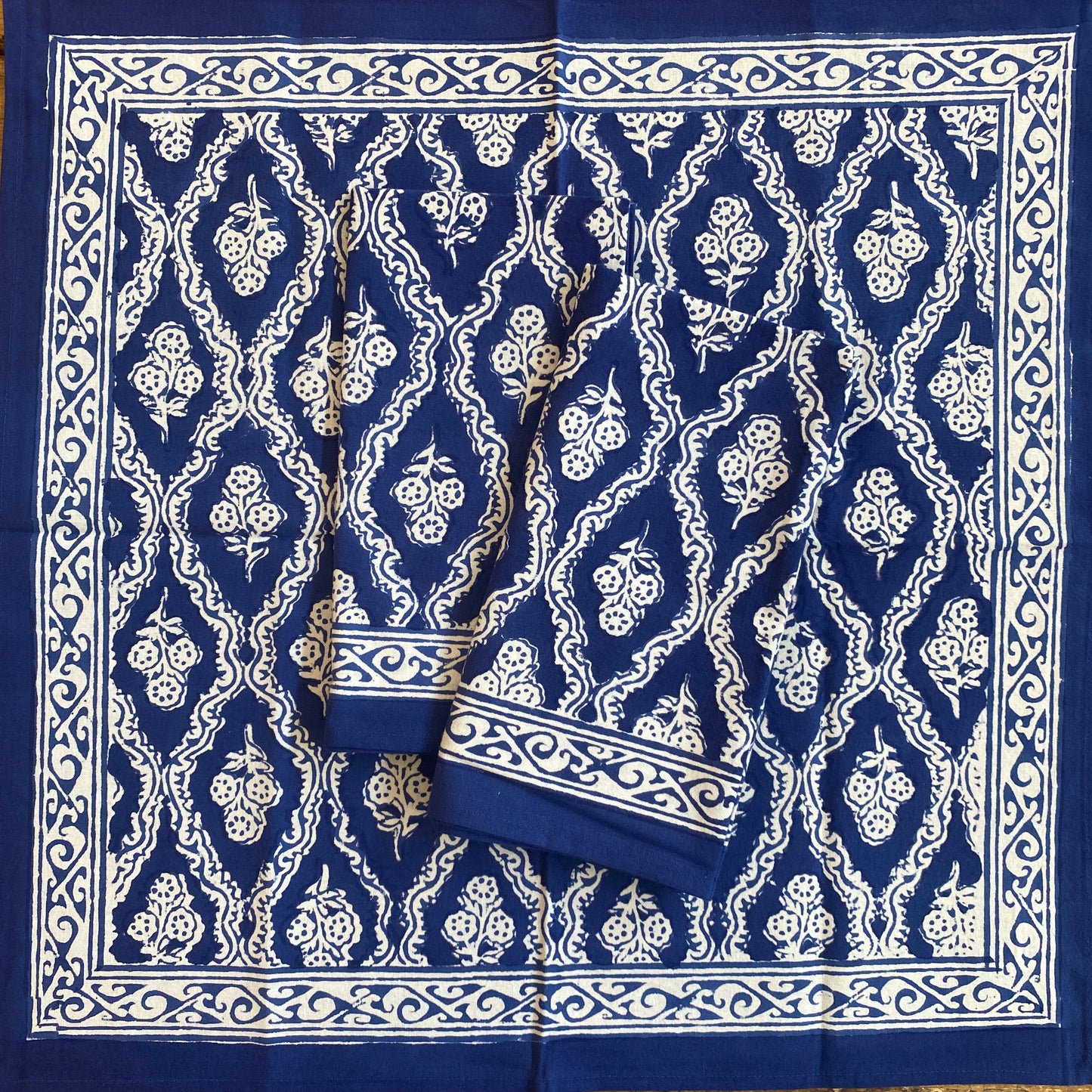 Blue Trellis Napkin