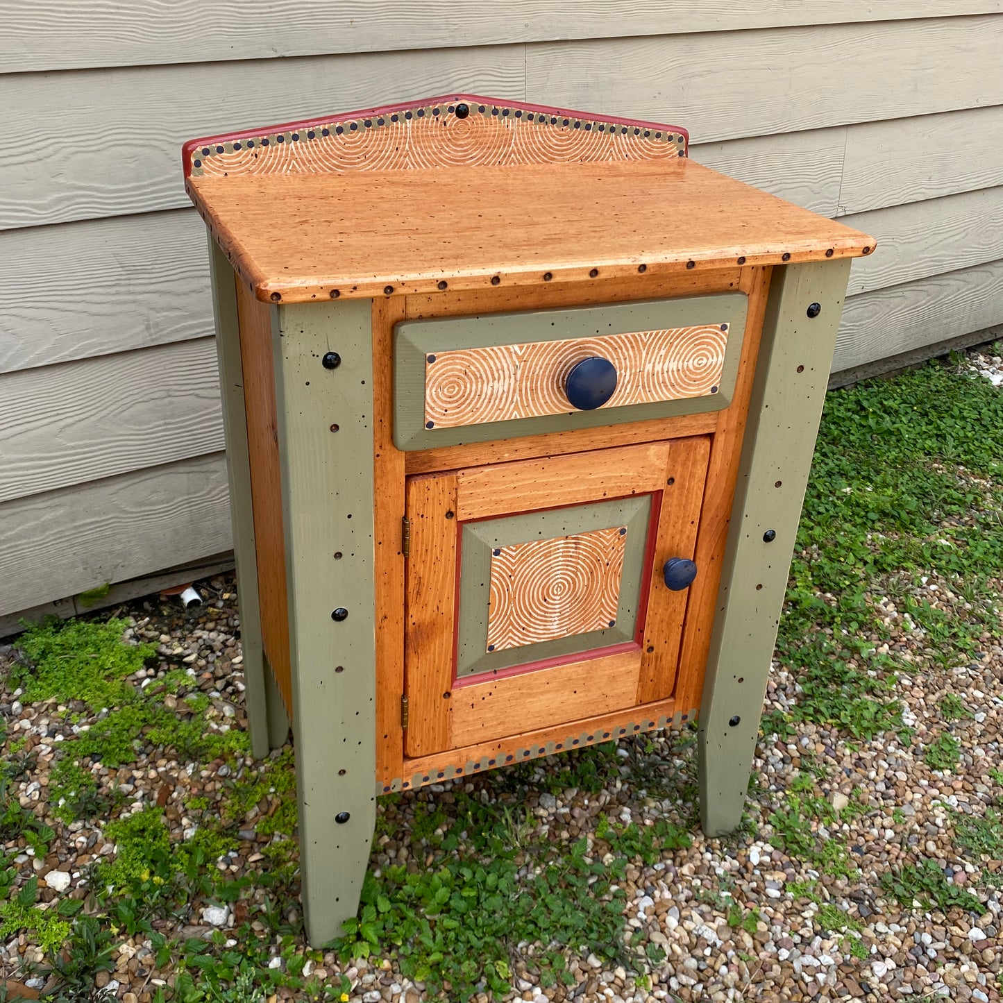 Tommy Lewis Marsh Style Nightstand on Legs with Drawer