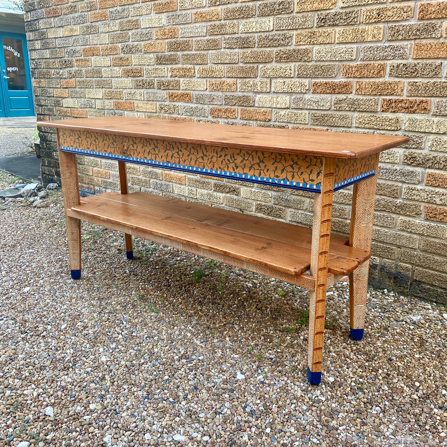 David Marsh 5’ Console Table with Shelf