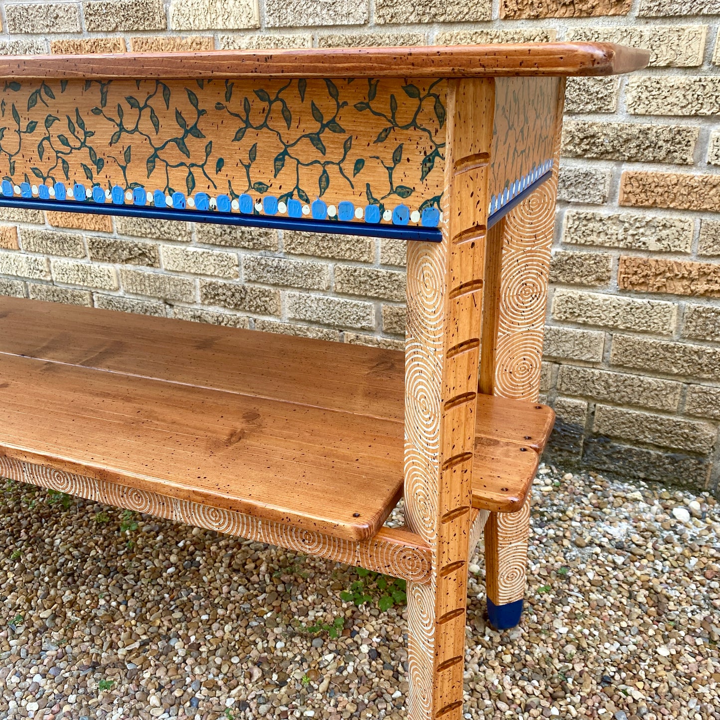 David Marsh 5’ Console Table with Shelf