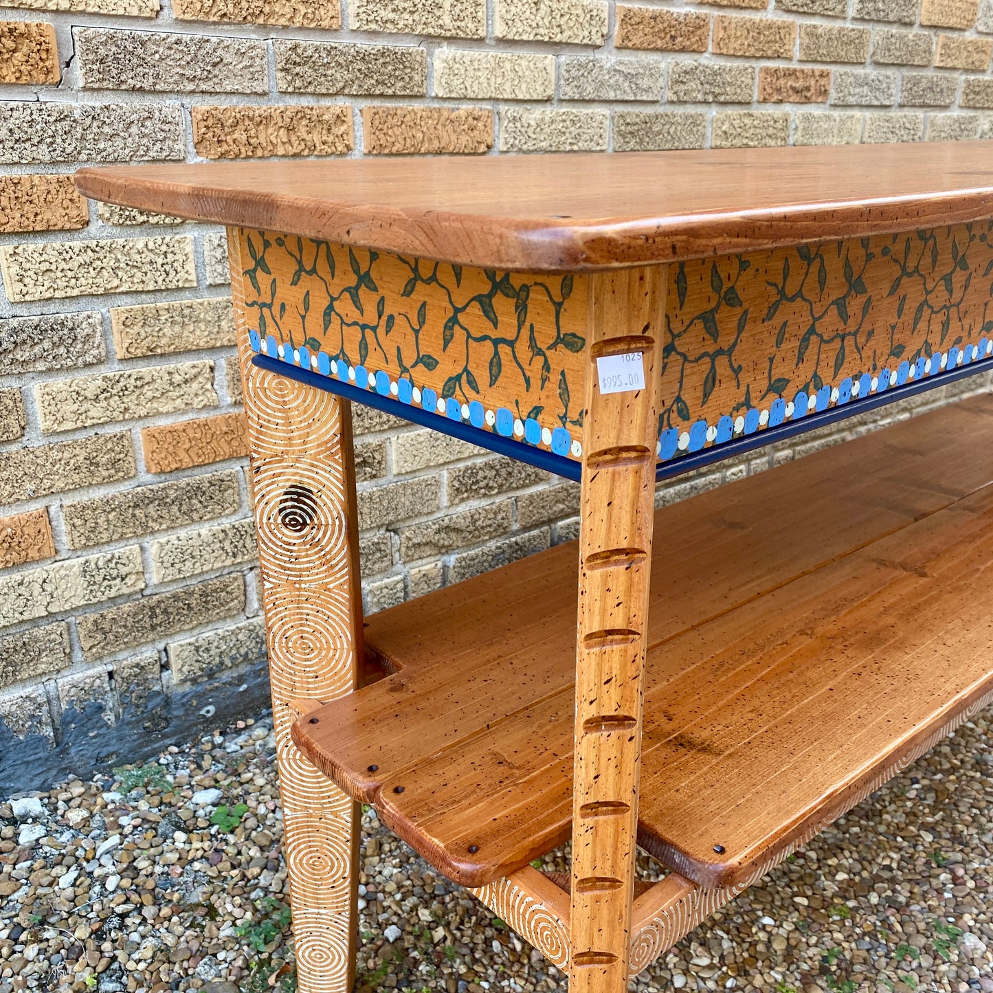 David Marsh 5’ Console Table with Shelf