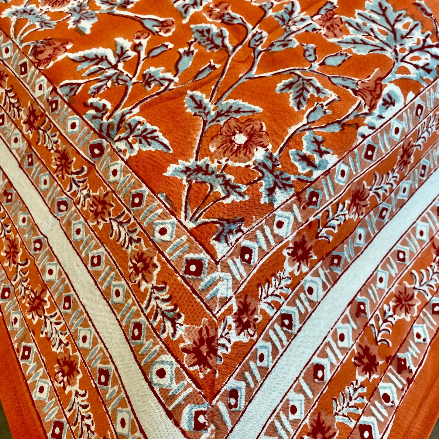 Rock Rose Orange Tablecloth- 60”x120”