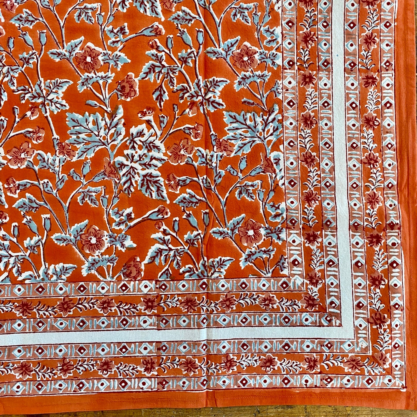 Rock Rose Orange Tablecloth- 60”x120”