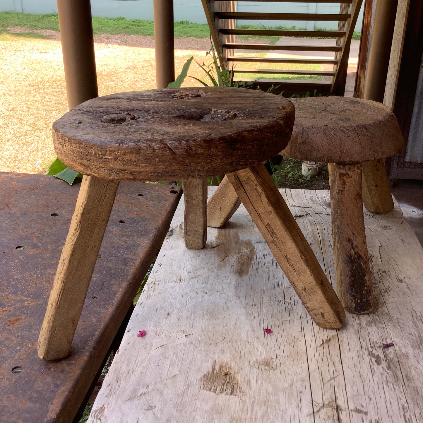 Wooden Guatemalan Stool - Medium