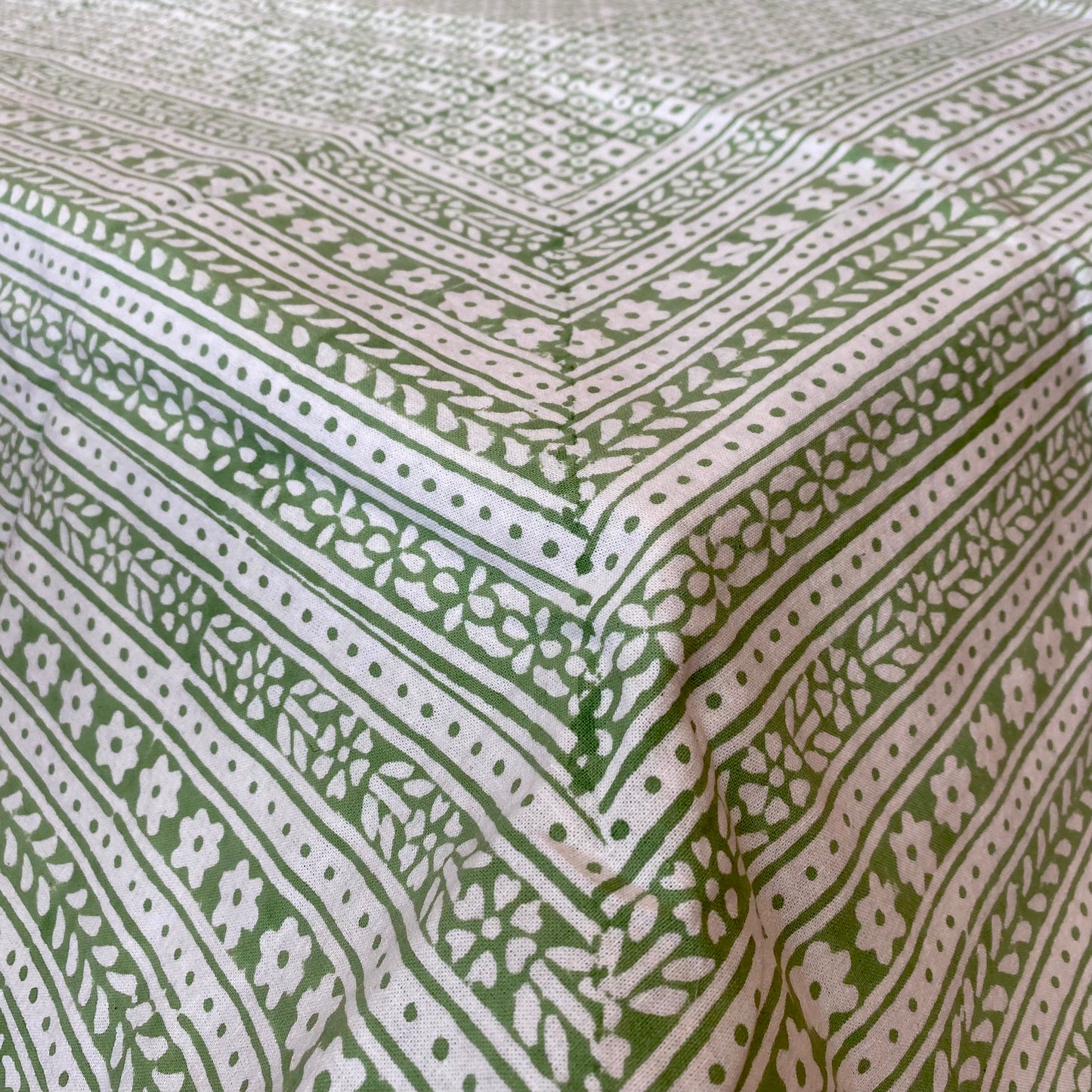 Nona Apple Green Tablecloth- 60” x 60”