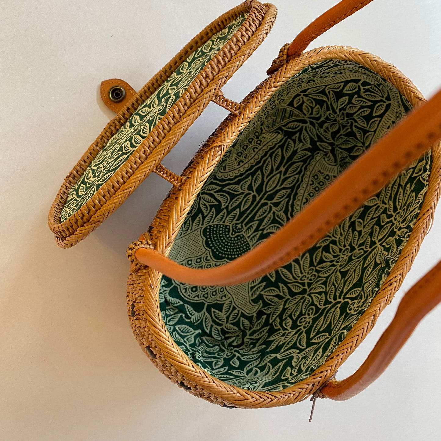 Ata Wicker Basket Handbag Purse from Bali