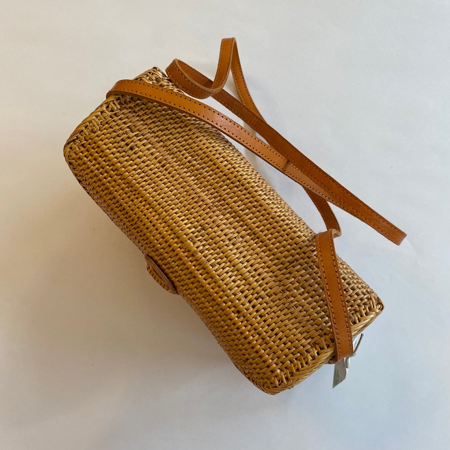 Ata Wicker Rectangle Box Crossbody Bag from Bali