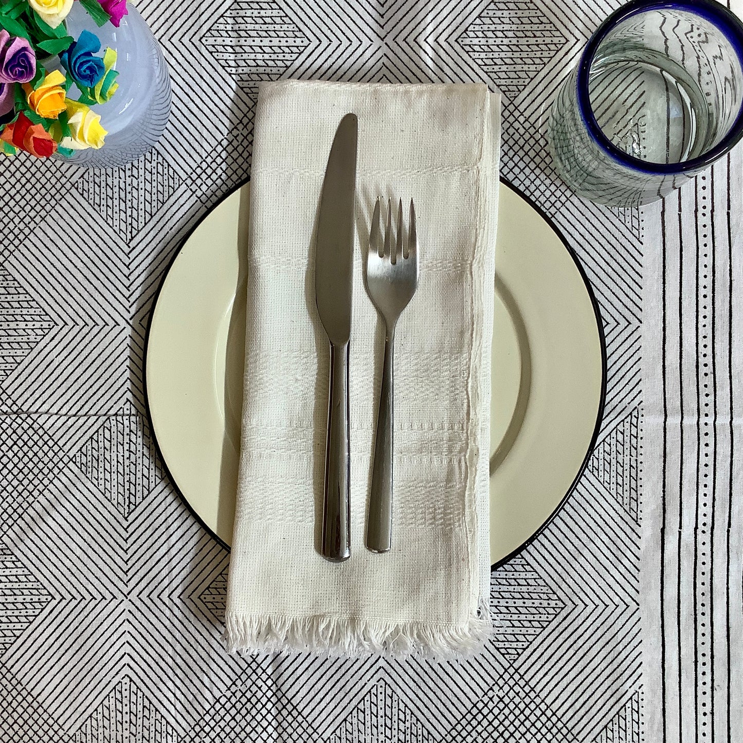 Aztec Grid Tablecloth - 60x120