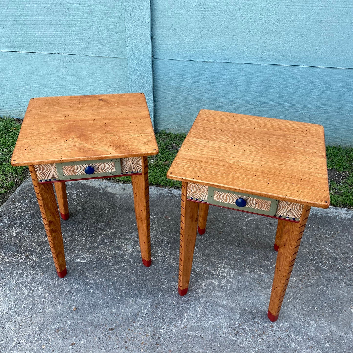 David Marsh 22” Side Table with Drawer