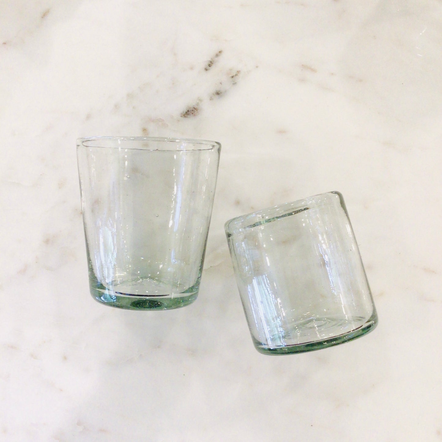 Mexican Glass V-shaped Tumbler - Clear