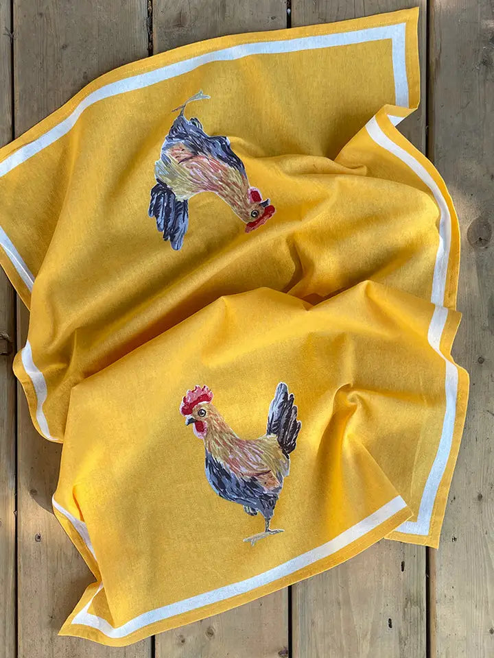 Rooster Flour Sack Kitchen Towel