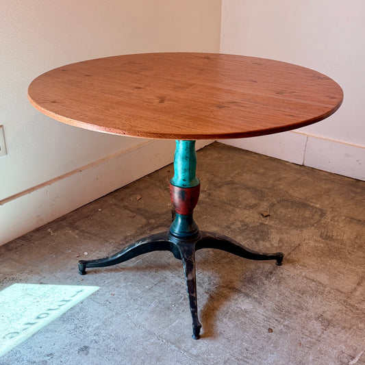 David Marsh 40" Round Dining Table with Iron Base