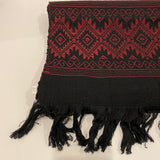 Comalapa Table Runner from Guatemala- Maroon and Black