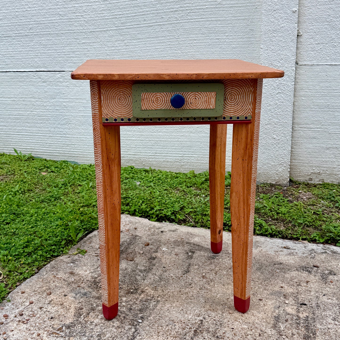 David Marsh 22” Side Table with Drawer