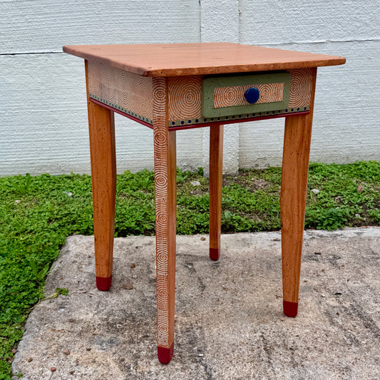 David Marsh 22” Side Table with Drawer