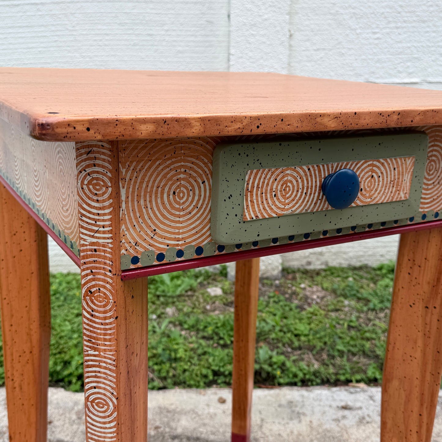David Marsh 22” Side Table with Drawer