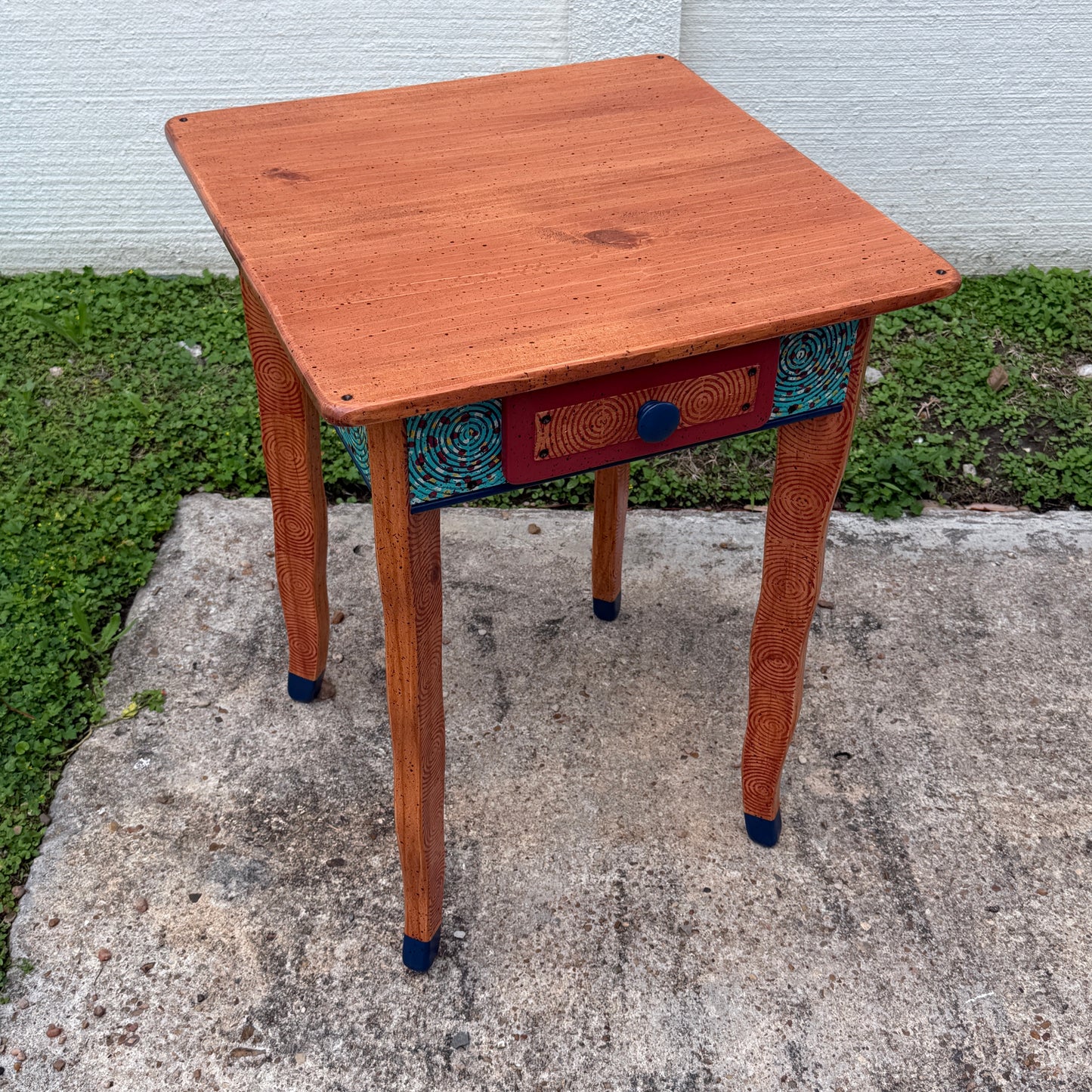 David Marsh 22” Side Table with Drawer