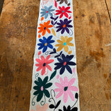 Small Otomi Table Runner- Multicolor Flowers
