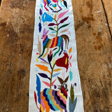 Small Otomi Table Runner- Multicolor Flowers and Animals D