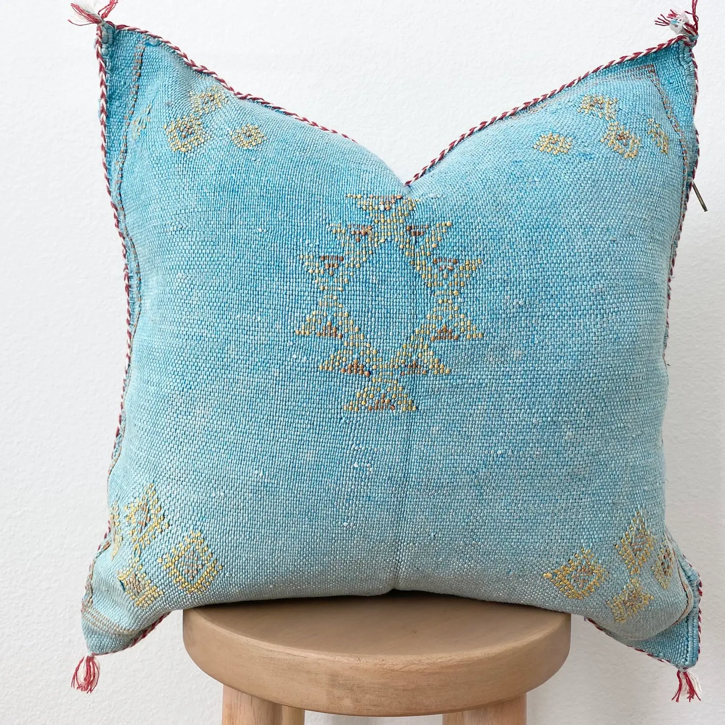 Silk Sabra Pillow - Turquoise