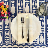 Striped Blue Fish Tablecloth - 60” x 90”