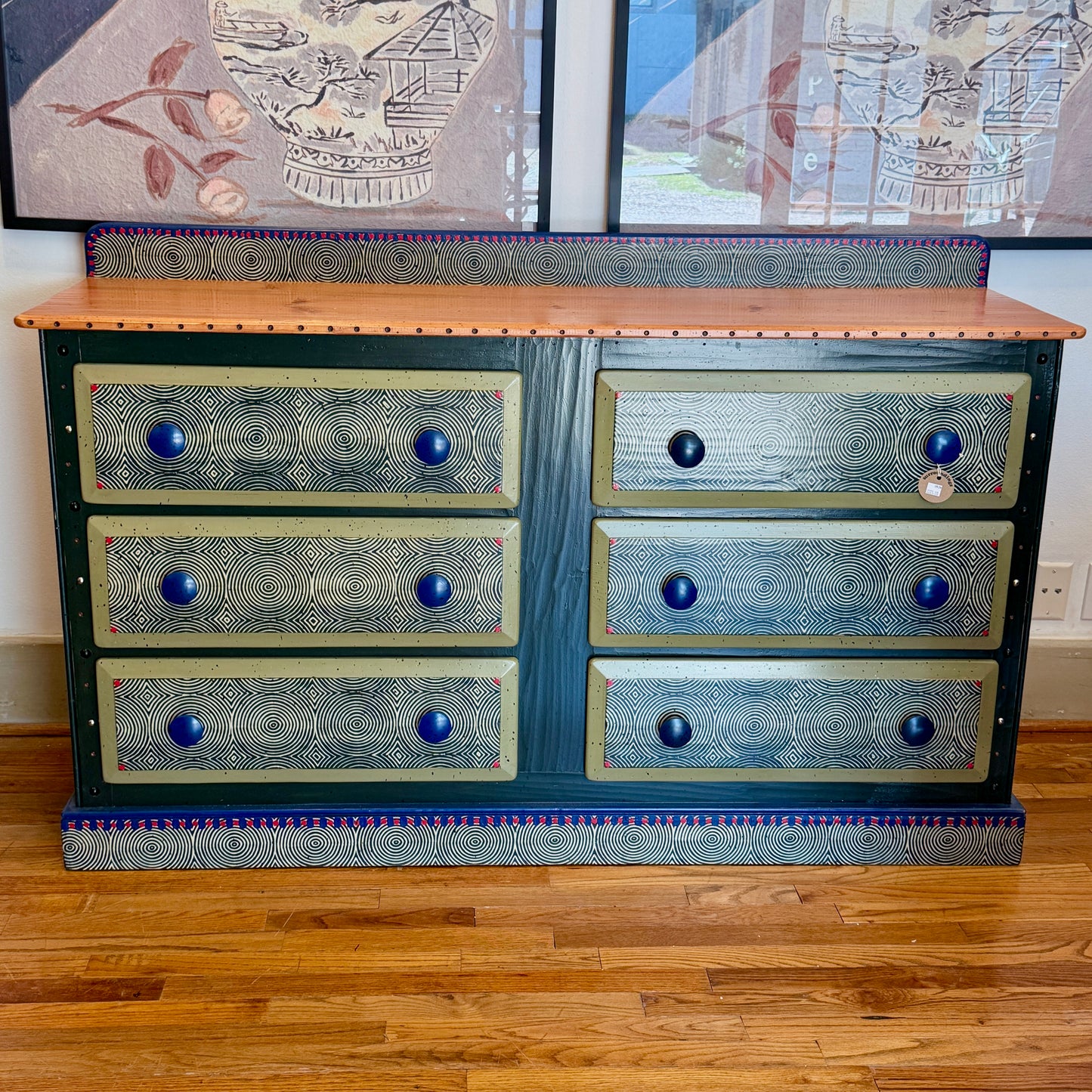 Tommy Lewis Marsh Style Six Drawer Dresser