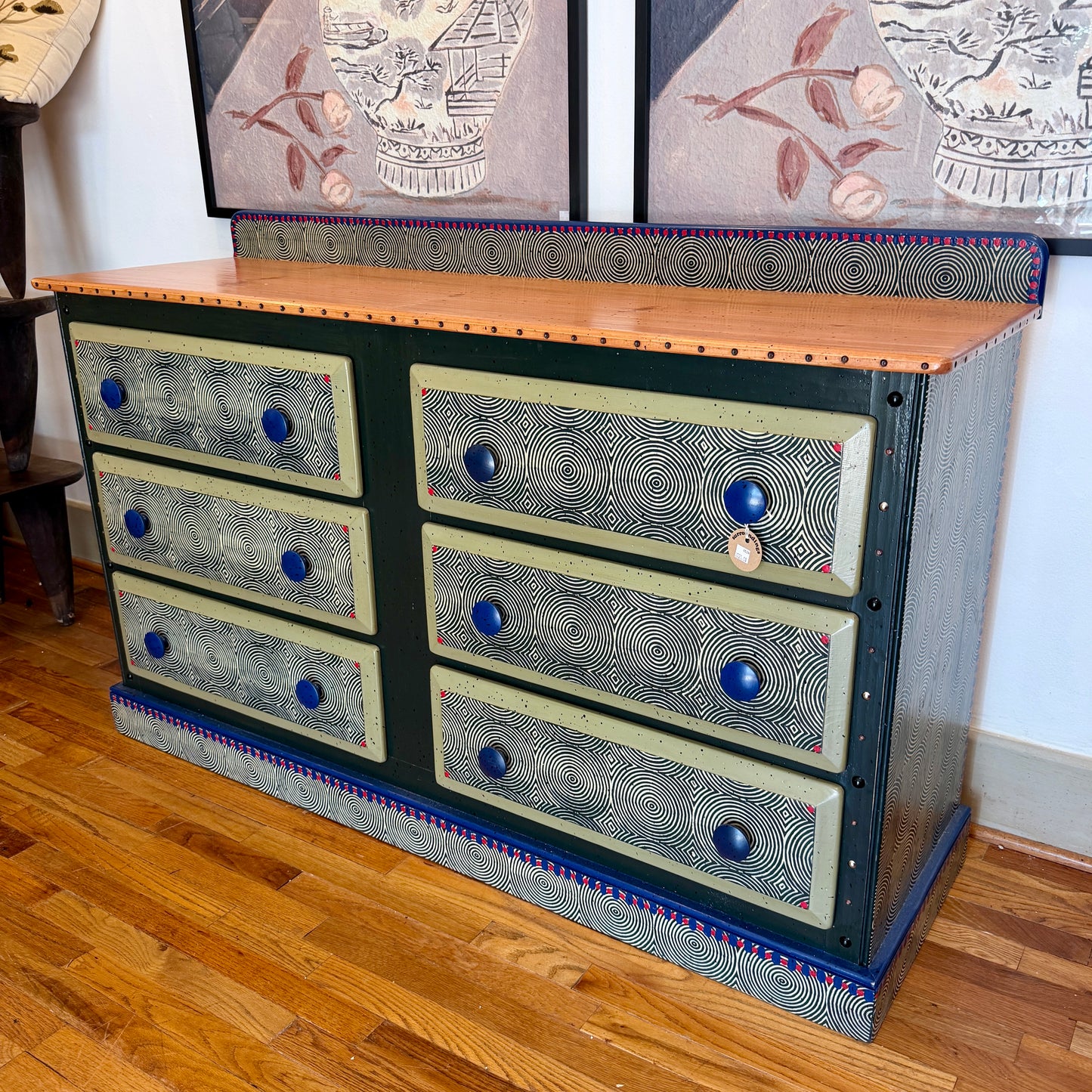 Tommy Lewis Marsh Style Six Drawer Dresser