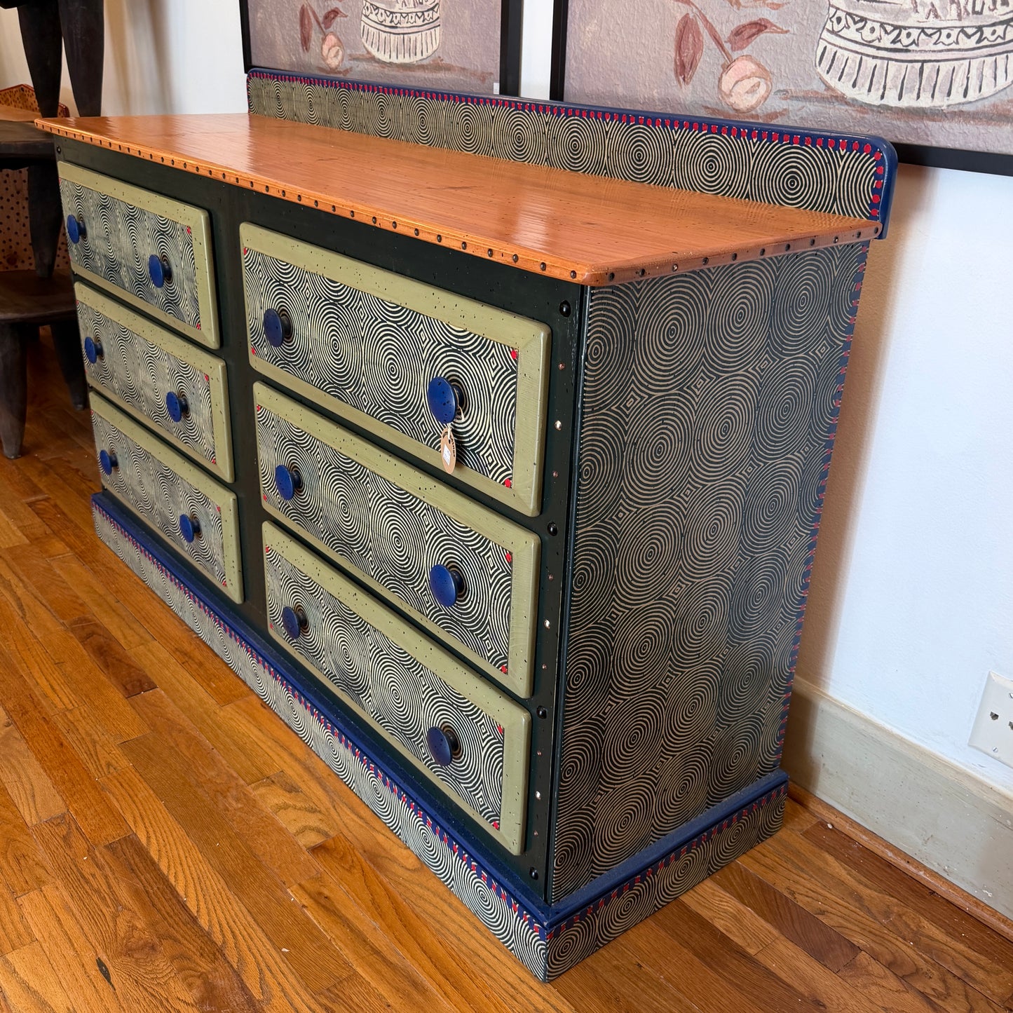 Tommy Lewis Marsh Style Six Drawer Dresser