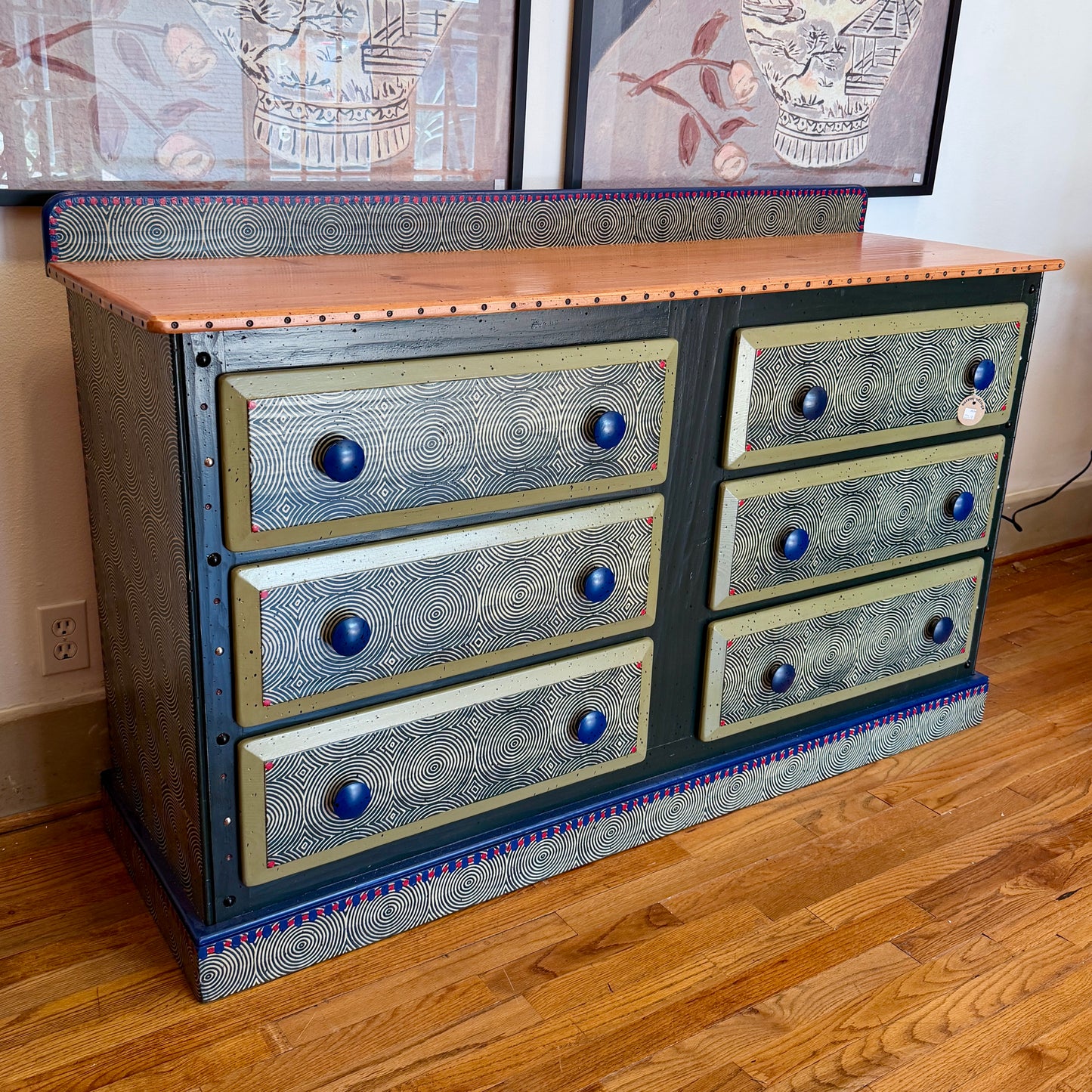 Tommy Lewis Marsh Style Six Drawer Dresser
