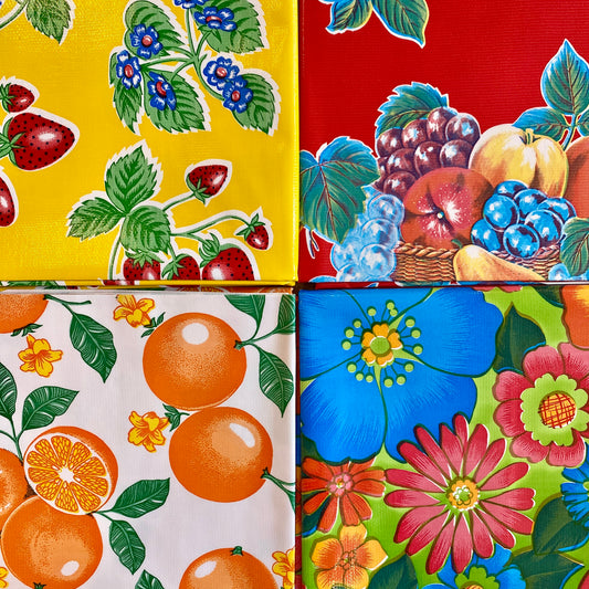 Mexican Oilcloth Tablecloth- 48" x 102"