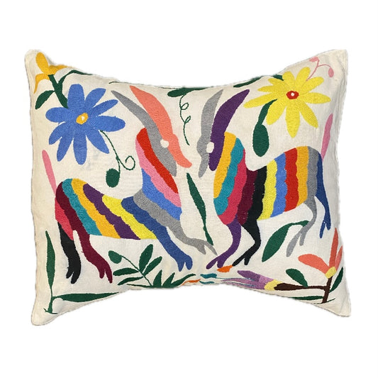 Otomi Embroidery Pillow- B