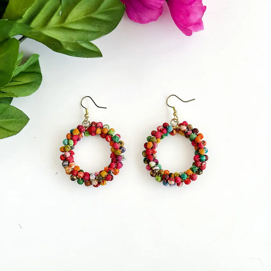 Kantha Wreathed Earrings