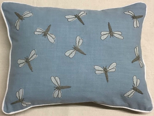 Blue Dragonfly Lumbar Pillow
