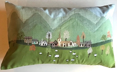 Countryside Scene Lumbar Pillow