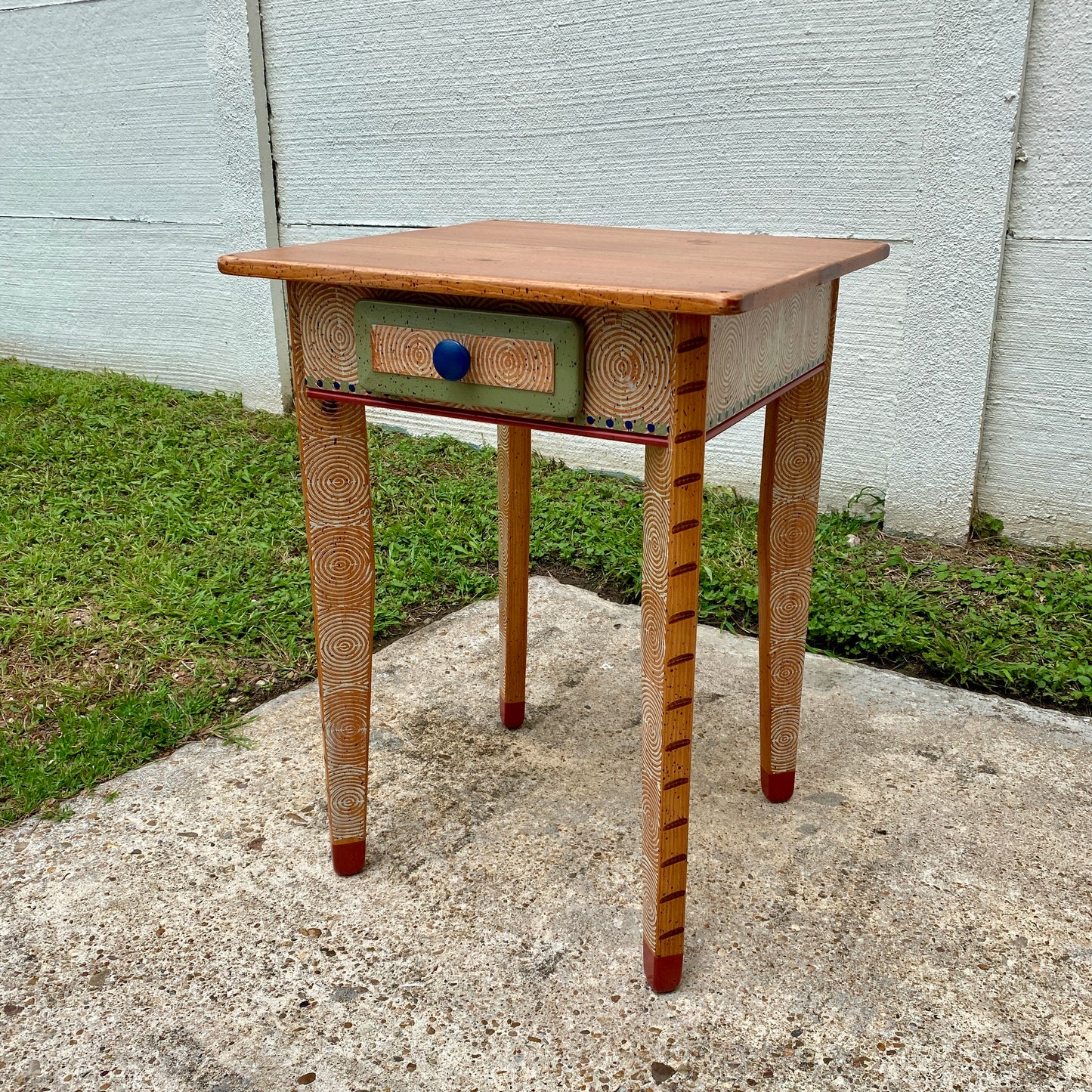 David Marsh 22” Side Table with Drawer