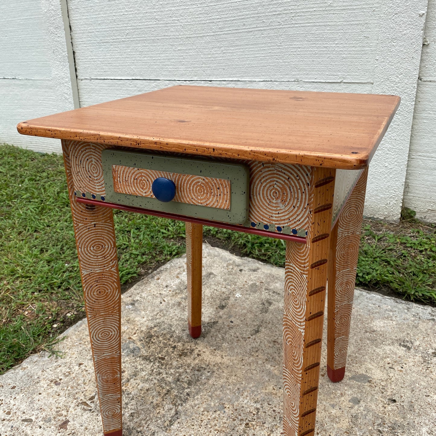 David Marsh 22” Side Table with Drawer