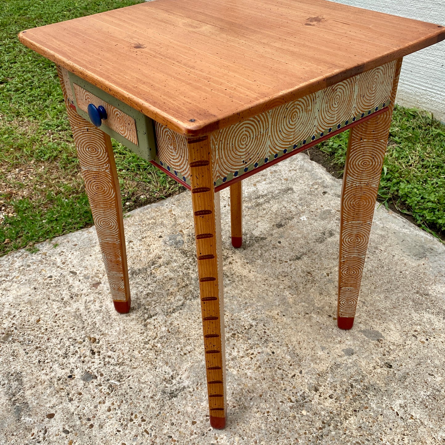 David Marsh 22” Side Table with Drawer